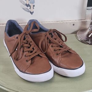 Tommy Hilfiger Camel Pebbled Tennis Shoes